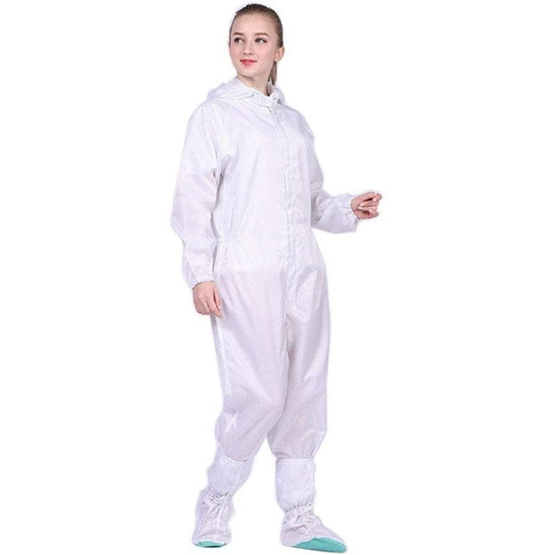 Reusable Workwear Coverall Isolation Gown Protective Jumpsuit Hooded Overall 