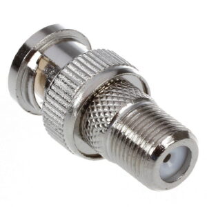 BNC Male to F Female Connector, BNC Screw-on to F Connector