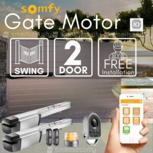 This is a picture of the Somfy Mobile App 2 Swinging Gate Kit with and Remote For Parking and Garage Door provided by Smart Security in Lebanon_1