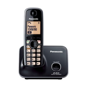 This is a picture of the Panasonic cordless phone KX TG3711BXB provided by Smart Security in Lebanon