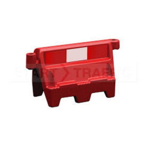 Reflective road block barrier