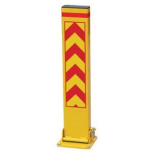 This is a picture of the Yellow Folded Down Meta Parking Pole Yellow Folded Down Meta Parking Pole provided by Smart Security_1