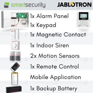 Jablotron Wired Intrusion Alarm Kit- Loud Siren With Mobile App – For Home And Business